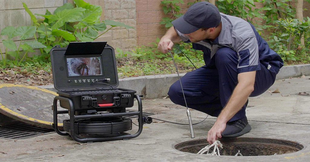 Common Plumbing Problems Homeowners Face in Auburn & Opelika, AL (And How to Prevent Costly Repairs) 3 Technician using a sewer inspection camera